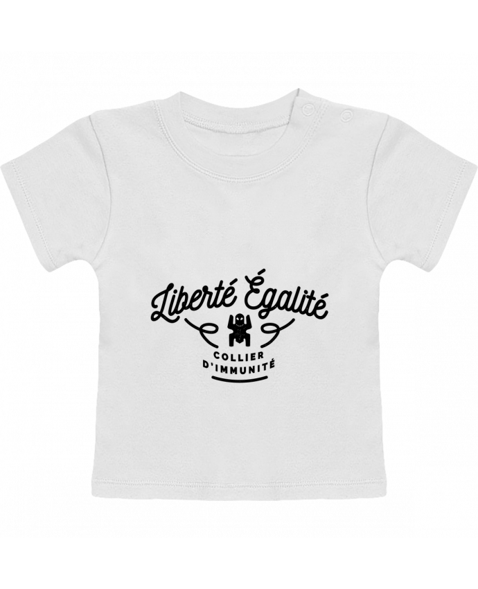 T-shirt bébé Liberté égalité collier d'immunité manches courtes du designer Rustic