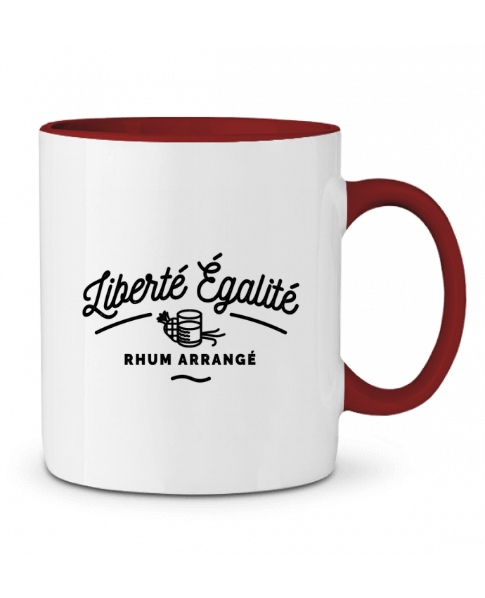 Mug bicolore Liberté égalité Rhum Arrangé Rustic