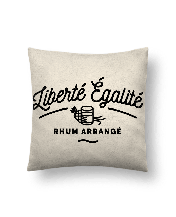 Cushion suede touch 45 x 45 cm Liberté égalité Rhum Arrangé by Rustic