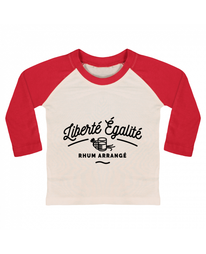 Camiseta Bebé Béisbol Manga Larga Liberté égalité Rhum Arrangé por Rustic