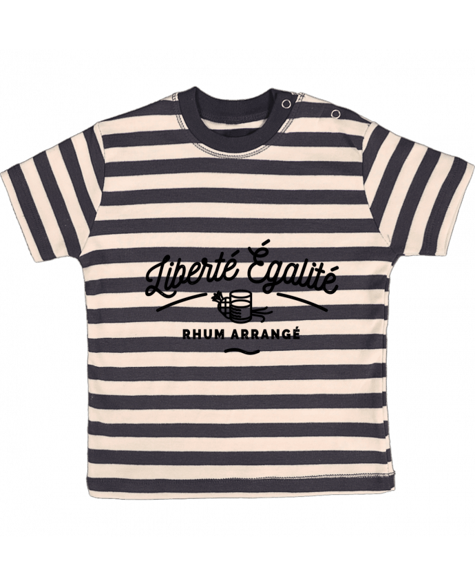 T-shirt baby with stripes Liberté égalité Rhum Arrangé by Rustic