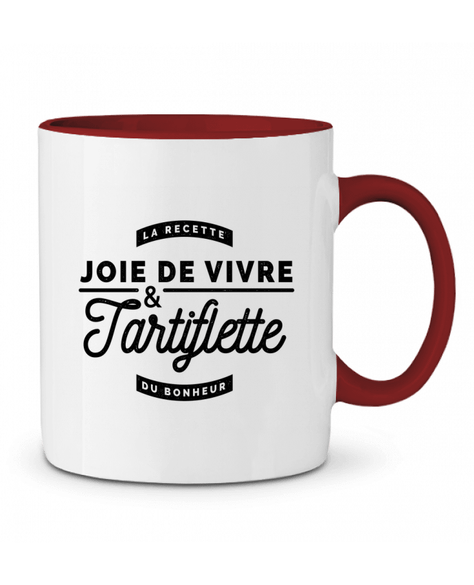 Mug bicolore Joie de vivre et Tartiflette Rustic
