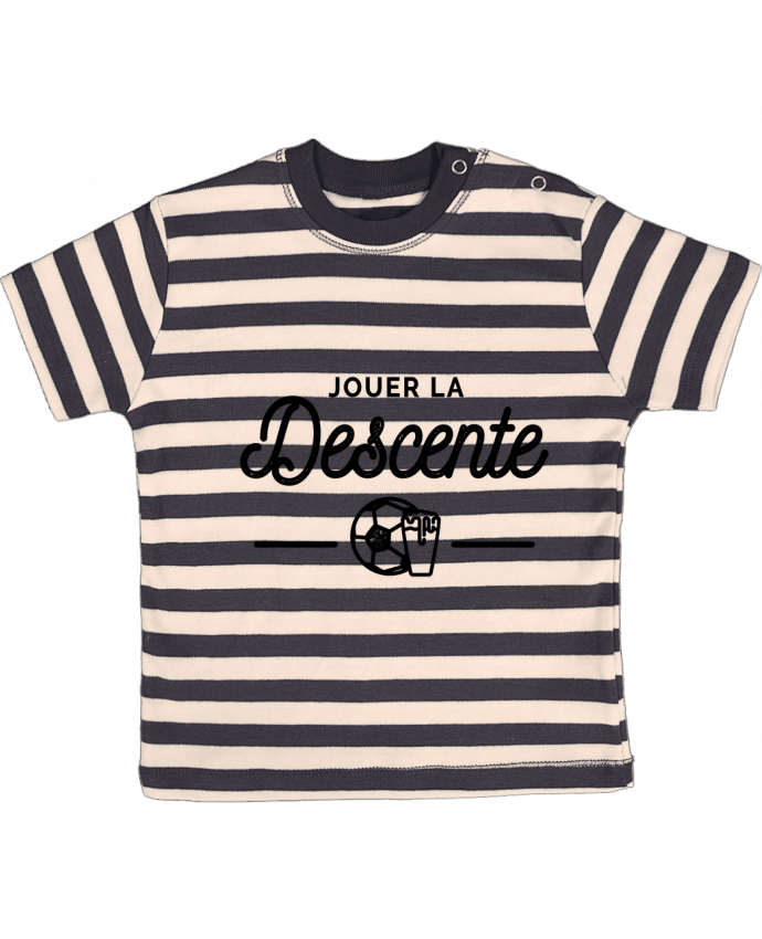 T-shirt baby with stripes Jouer la descente by Rustic