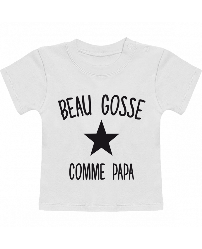 T-Shirt Baby Short Sleeve Beau gosse comme papa manches courtes du designer FRENCHUP-MAYO