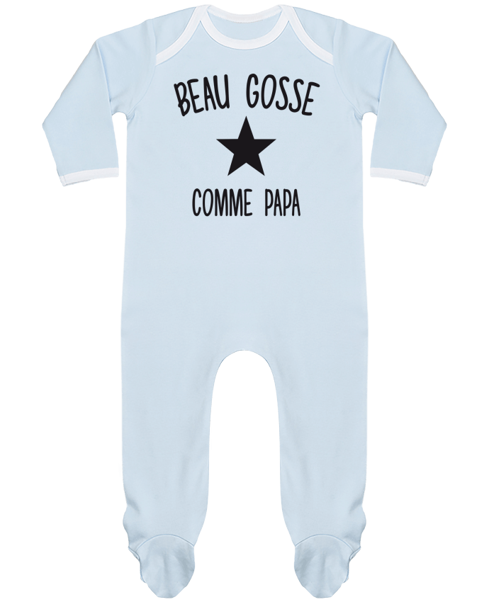 Baby Sleeper long sleeves Contrast Beau gosse comme papa by FRENCHUP-MAYO