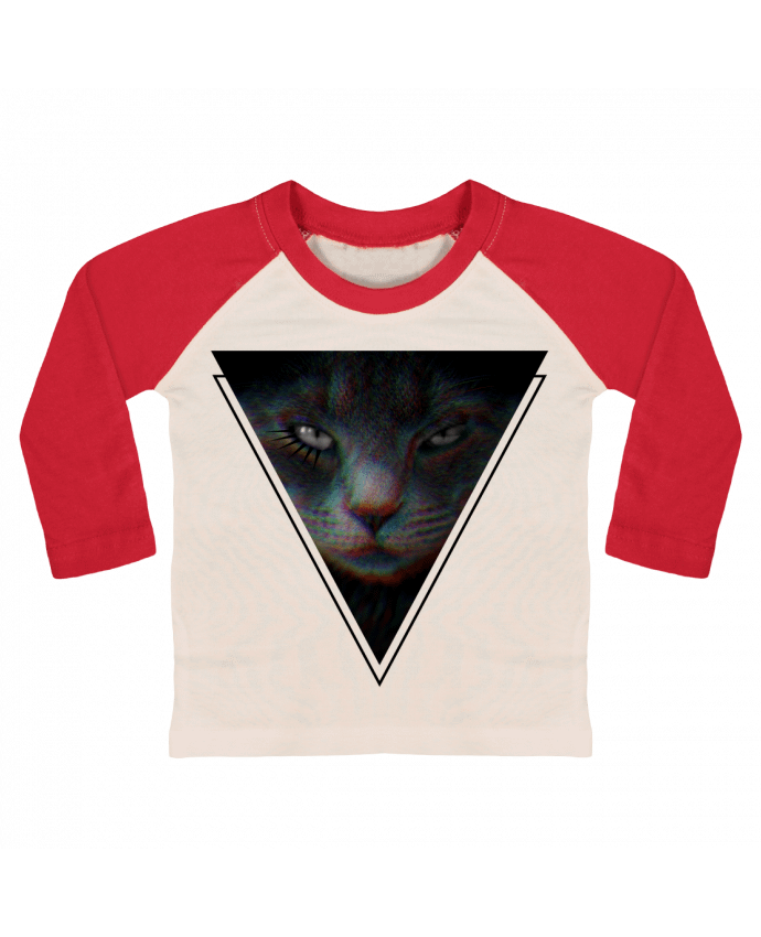 T-shirt baby Baseball long sleeve DarkCat by ThibaultP
