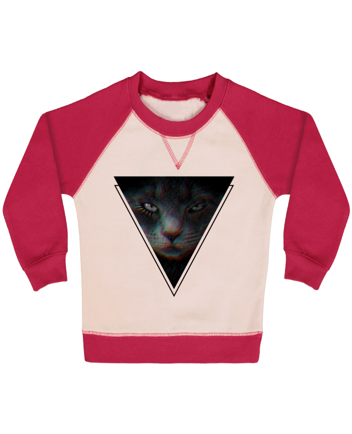 Sweatshirt Baby crew-neck sleeves contrast raglan DarkCat by ThibaultP