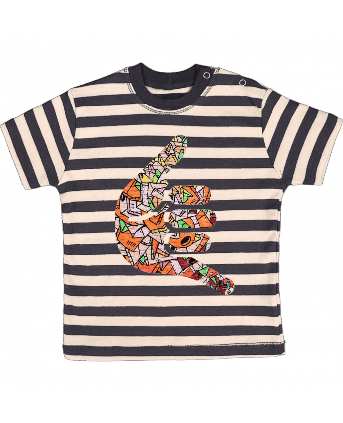 T-shirt baby with stripes Graffiti by ThibaultP