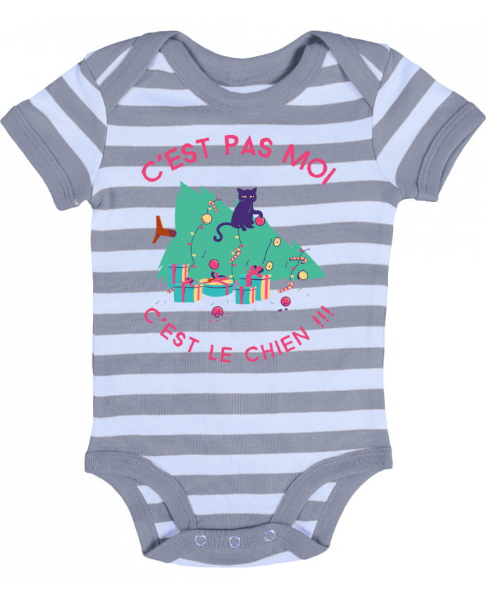 Baby Body striped Humour de chat - SANDRA-WEB-DESIGN.CH