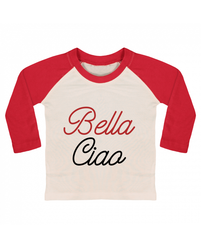 T-shirt baby Baseball long sleeve Bella Ciao by lecartelfrancais