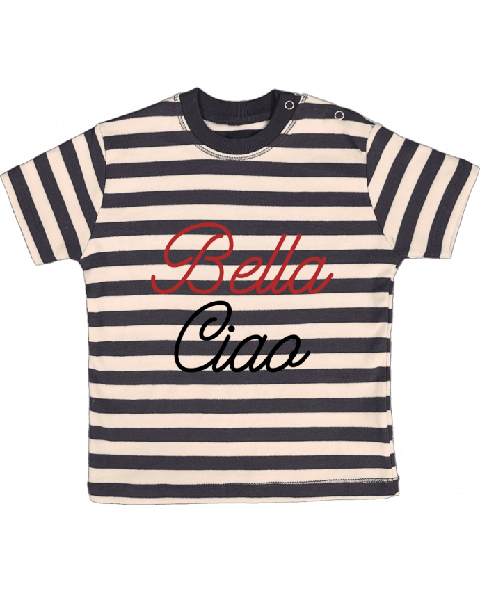 T-shirt baby with stripes Bella Ciao by lecartelfrancais
