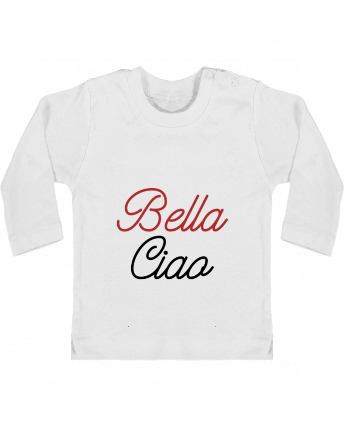 Baby T-shirt with press-studs long sleeve Bella Ciao manches longues du designer lecartelfrancais