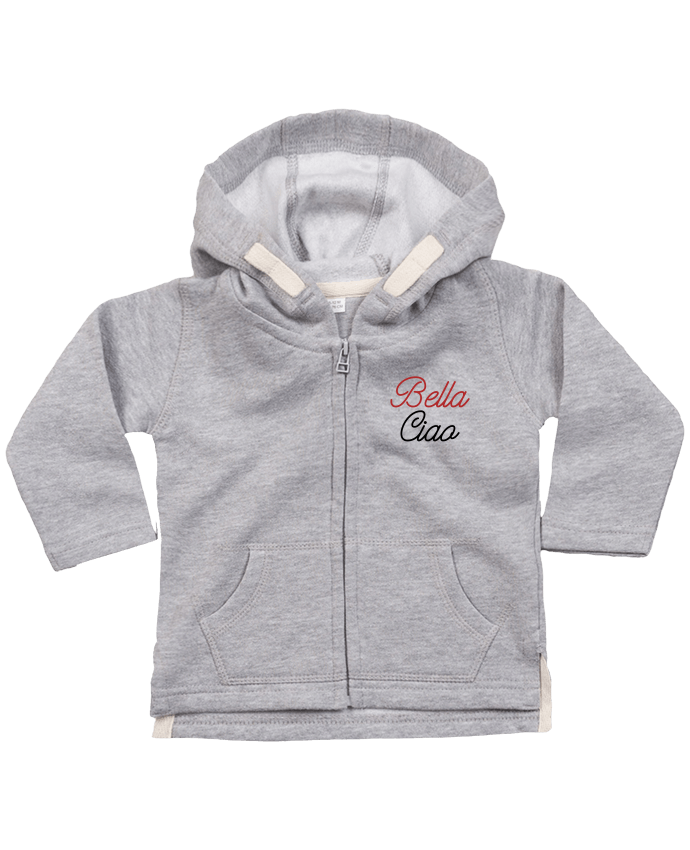 Hoddie with zip for baby Bella Ciao by lecartelfrancais