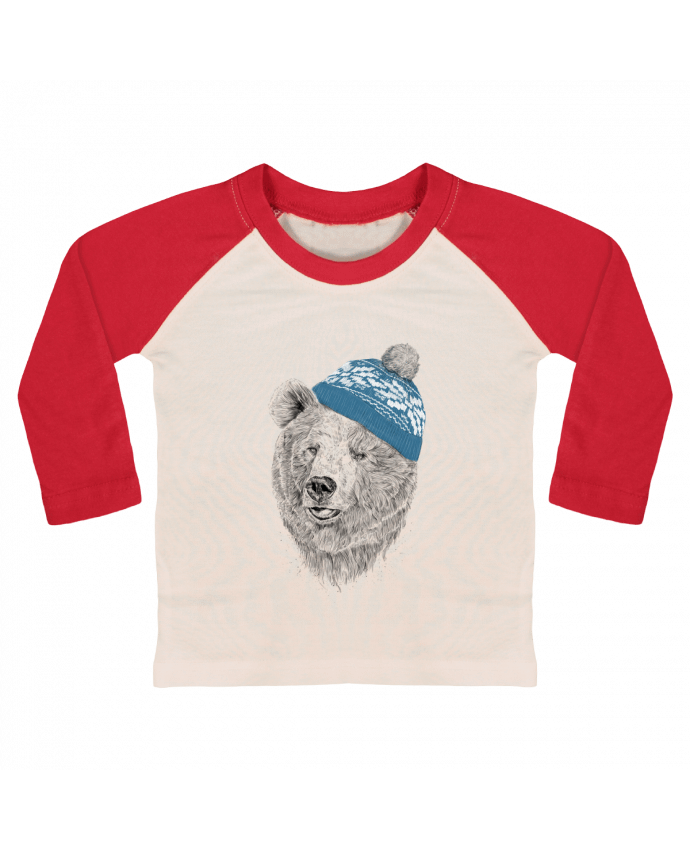 T-shirt baby Baseball long sleeve Hello Winter by Balàzs Solti