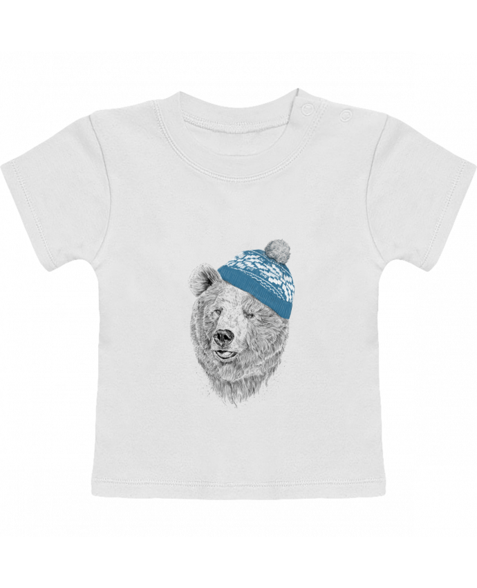 T-Shirt Baby Short Sleeve Hello Winter manches courtes du designer Balàzs Solti