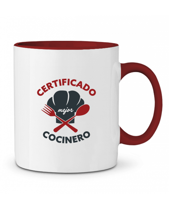 Taza Cerámica Bicolor Certificado mejor cocinero tunetoo