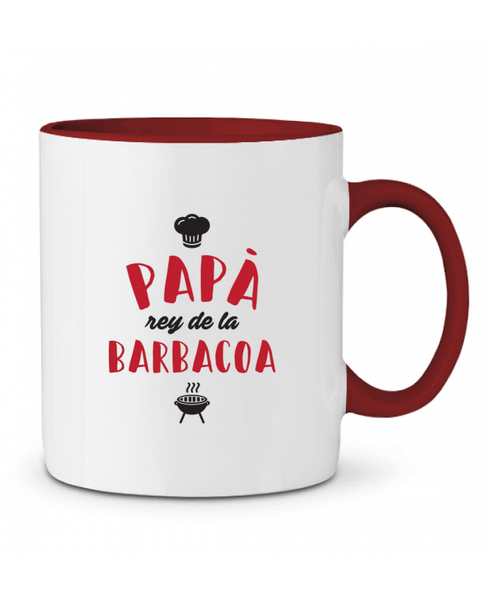 Taza Cerámica Bicolor Papá rey de la barbacoa tunetoo