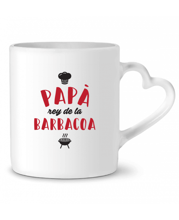 Mug Heart Papá rey de la barbacoa by tunetoo