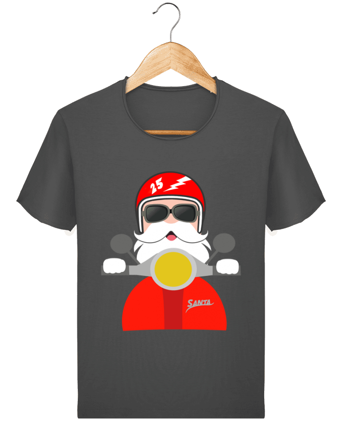  T-shirt Homme vintage Navidad en moto Santa Claus par Giuraf