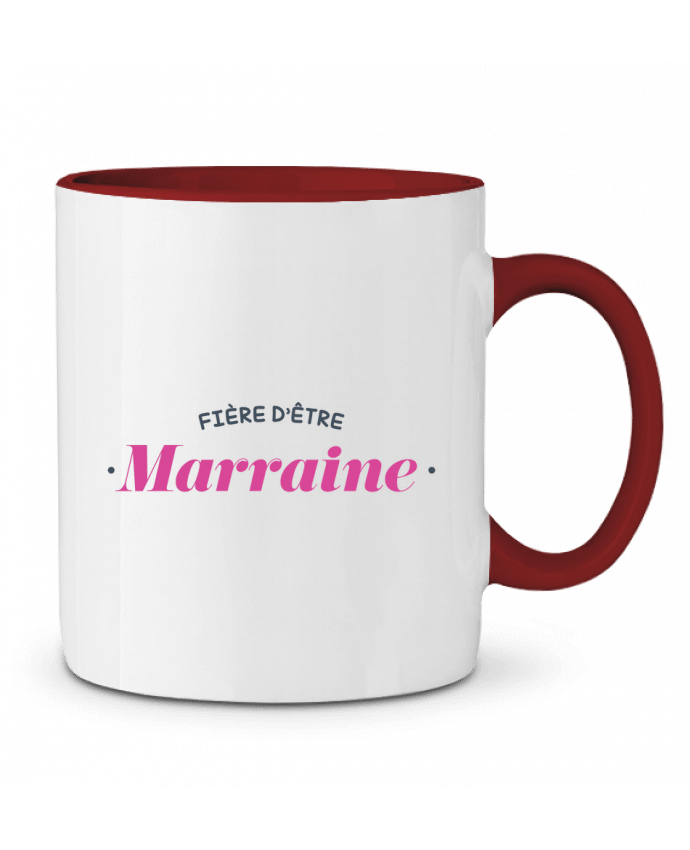 Mug bicolore Fière d'être marraine tunetoo