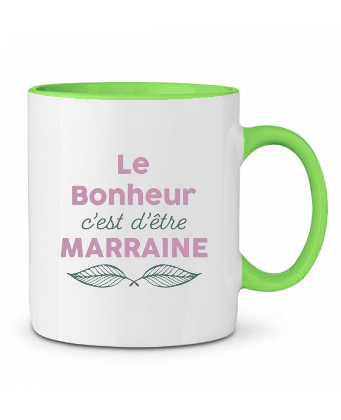 Two-tone Ceramic Mug Le bonheur c'est d'être marraine tunetoo