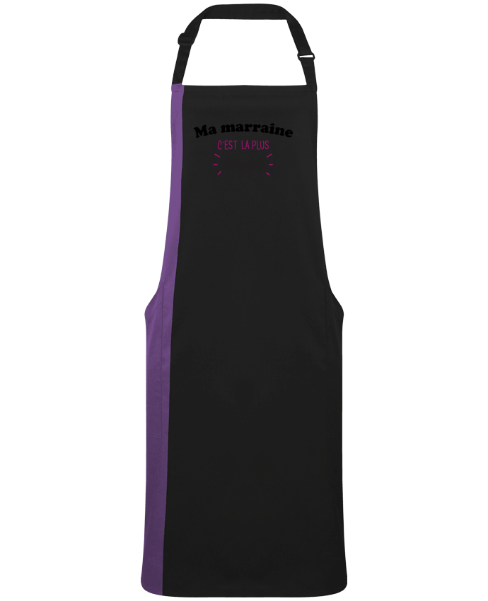 Two-tone long Apron Ma marraine c'est la plus cool by  tunetoo