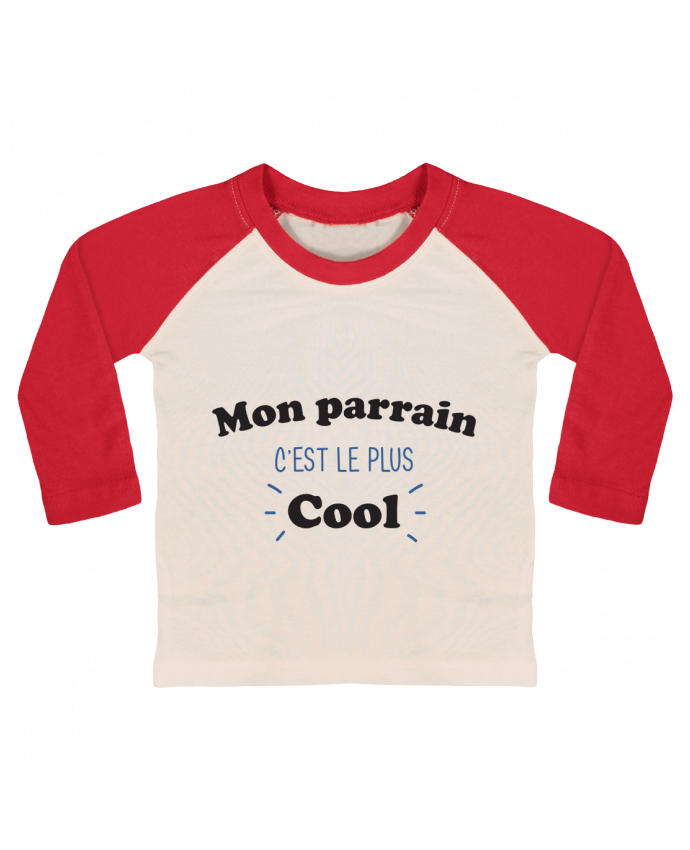 T-shirt baby Baseball long sleeve Mon byrain c'est le plus cool by tunetoo