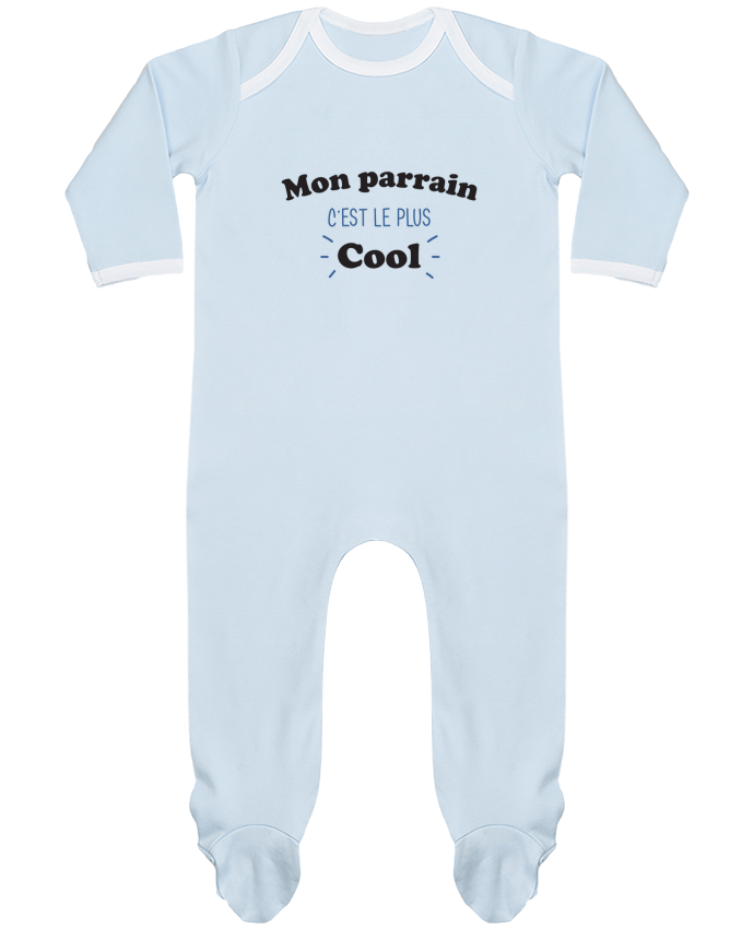 Baby Sleeper long sleeves Contrast Mon byrain c'est le plus cool by tunetoo