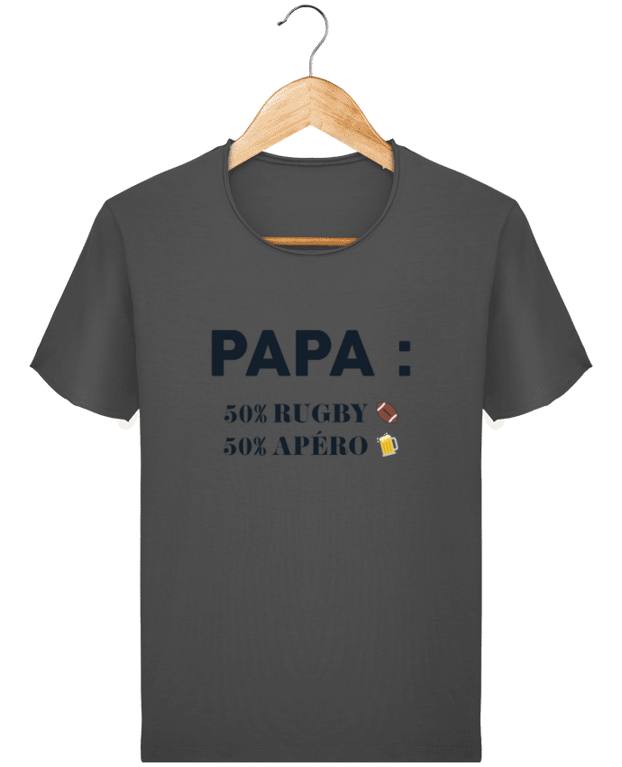 Camiseta Hombre Stanley Imagine Vintage Papa 50% rugby 50% apéro por tunetoo