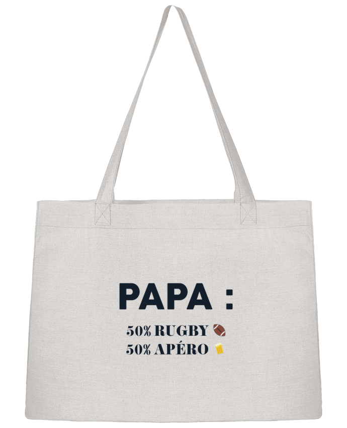 Shopping tote bag Stanley Stella Papa 50% rugby 50% apéro by tunetoo