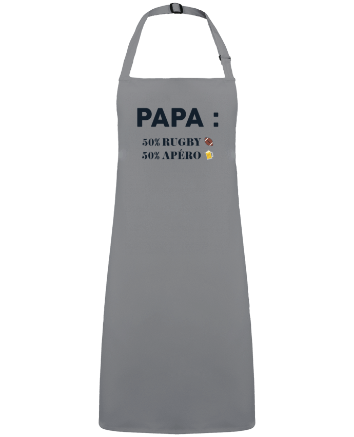 Tablier Papa 50% rugby 50% apéro par  tunetoo
