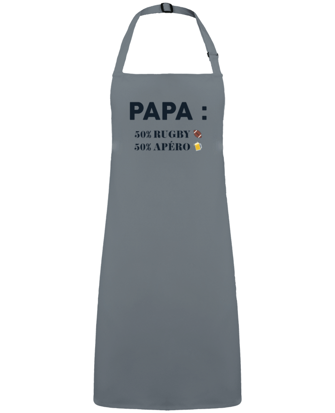 Tablier Papa 50% rugby 50% apéro par  tunetoo