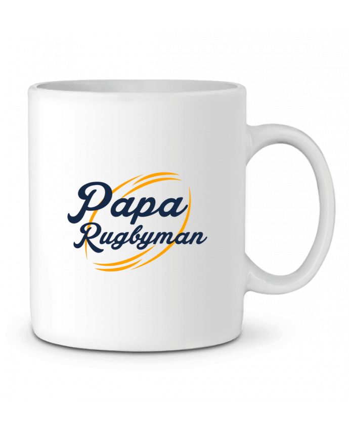 Ceramic Mug Papa rugbyman by tunetoo