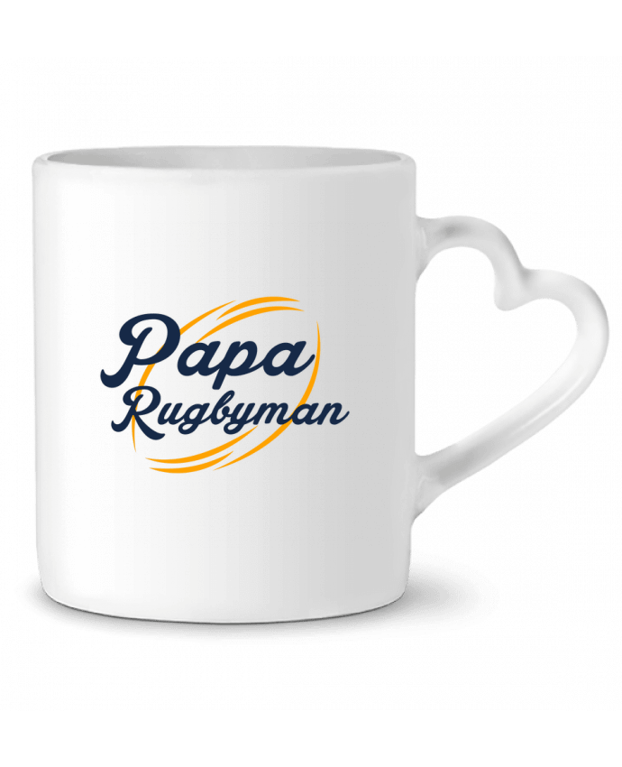 Mug Heart Papa rugbyman by tunetoo