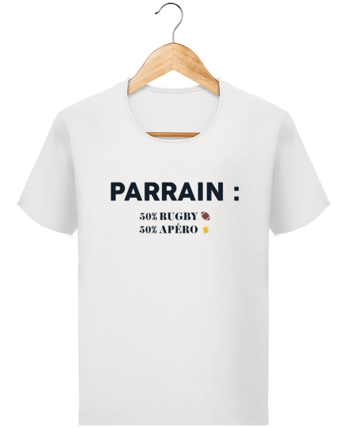  T-shirt Homme vintage Parrain 50% rugby 50% apéro par tunetoo