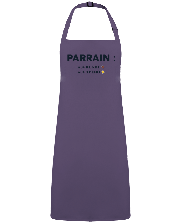 Apron no Pocket Parrain 50% rugby 50% apéro by  tunetoo