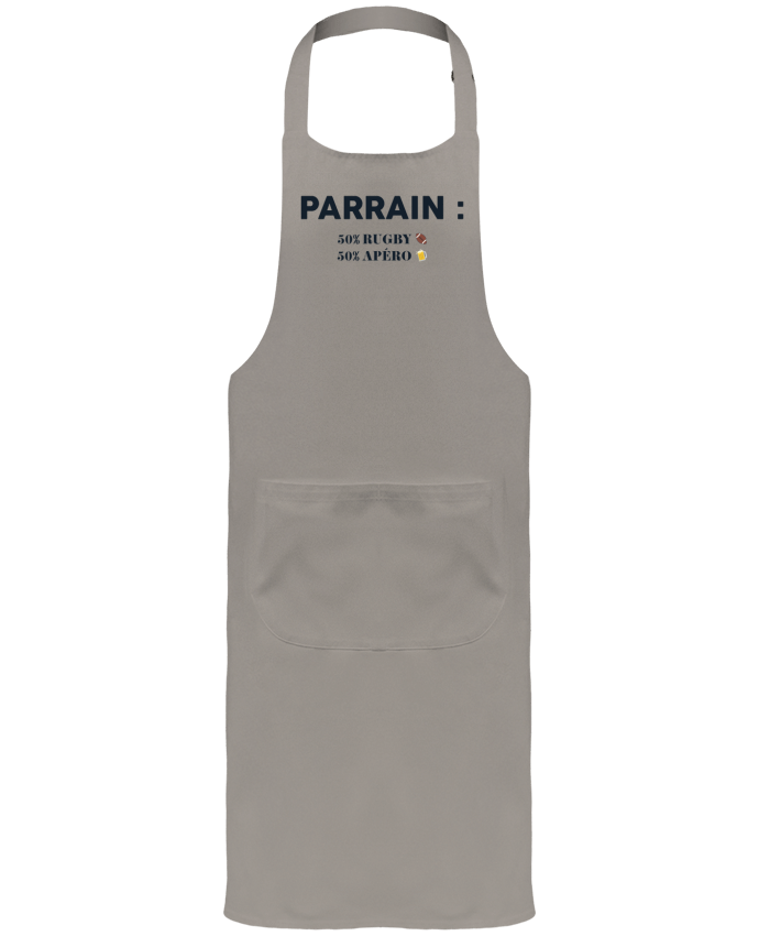 Tablier avec poches Parrain 50% rugby 50% apéro par tunetoo