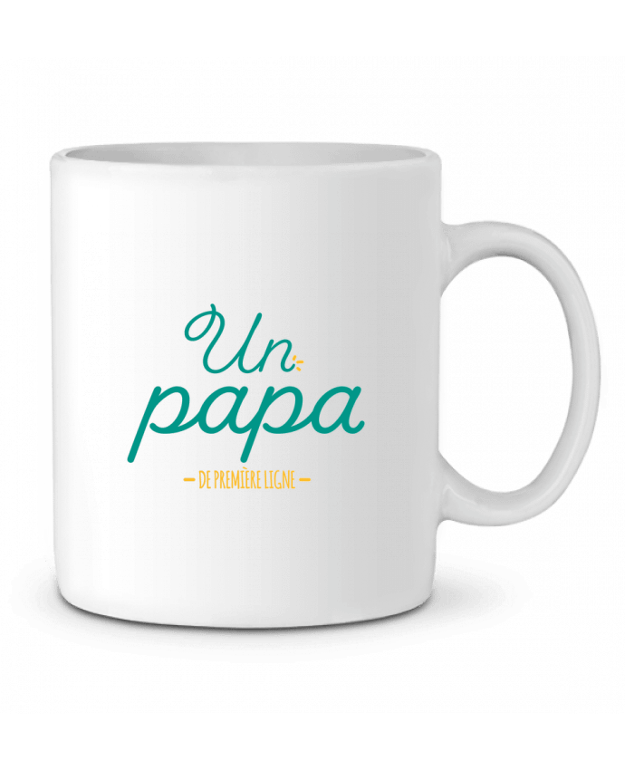 Ceramic Mug Un papa de première ligne by tunetoo