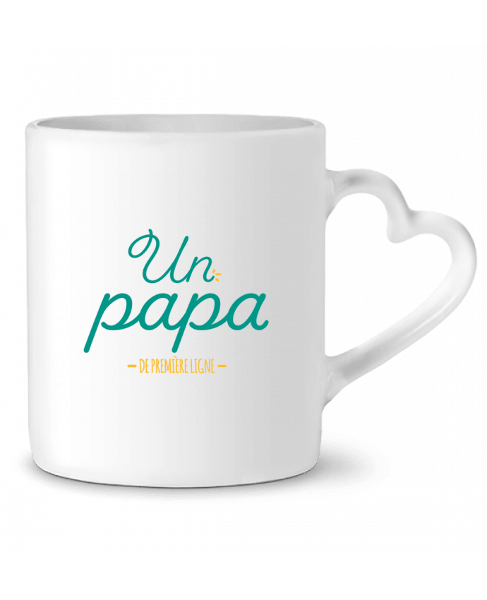 Mug Heart Un papa de première ligne by tunetoo