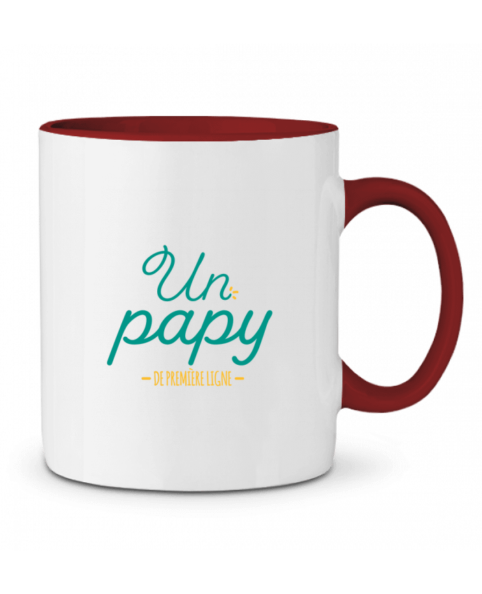 Mug bicolore Un papy de première ligne tunetoo