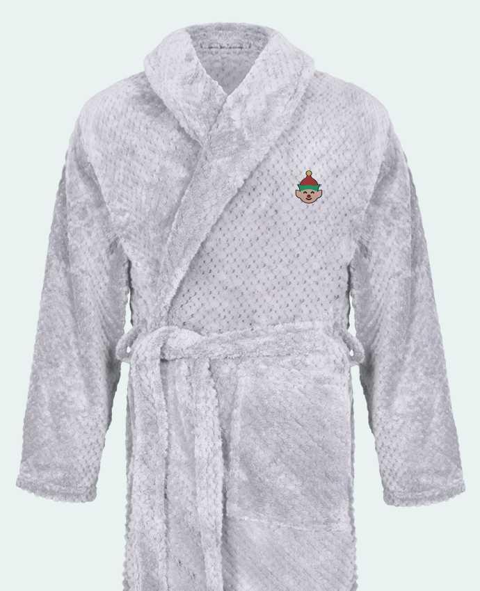 Bathrobe Men Soft Coral Fleece Lutin de Noël by tunetoo