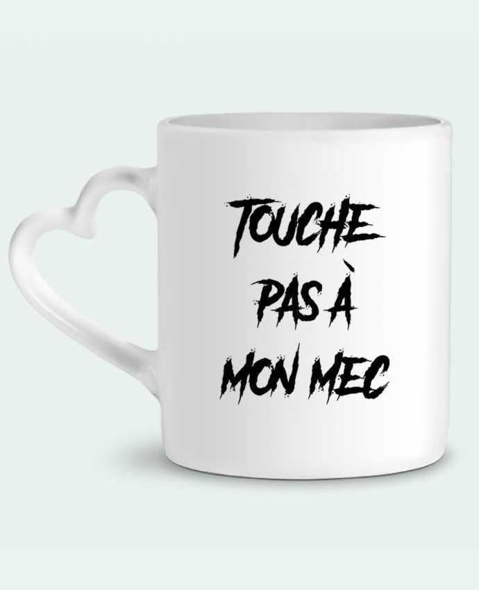 Taza Corazón Touche pas à mon mec por tunetoo