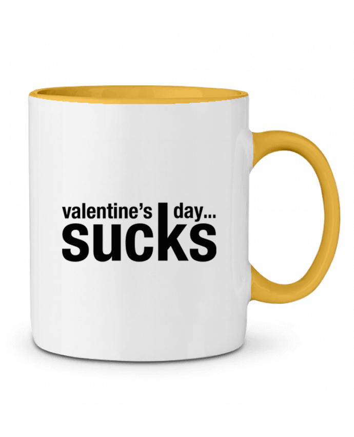 Two-tone Ceramic Mug Valentine's day sucks tunetoo