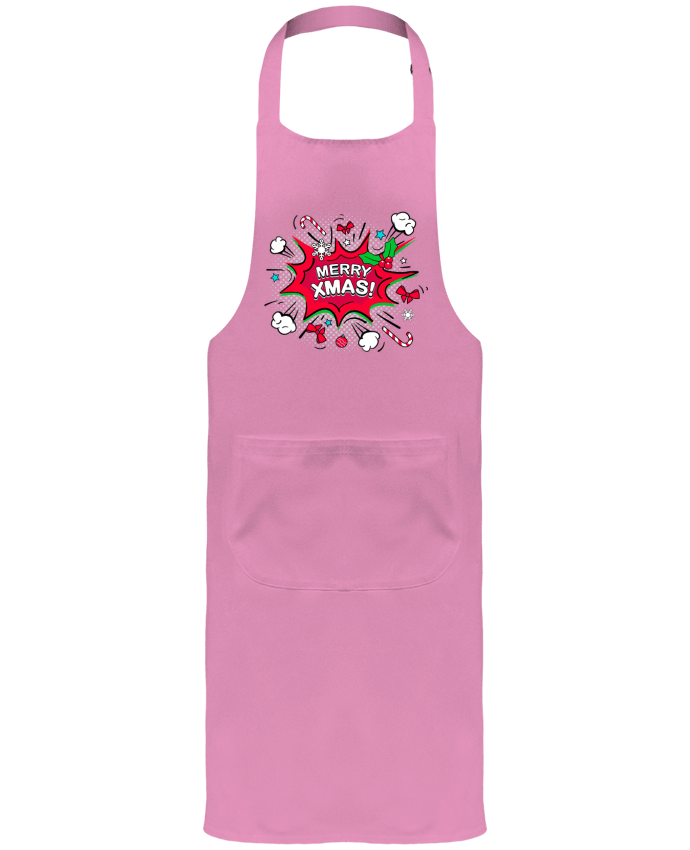 Garden or Sommelier Apron with Pocket Merry XMAS by MaxfromParis