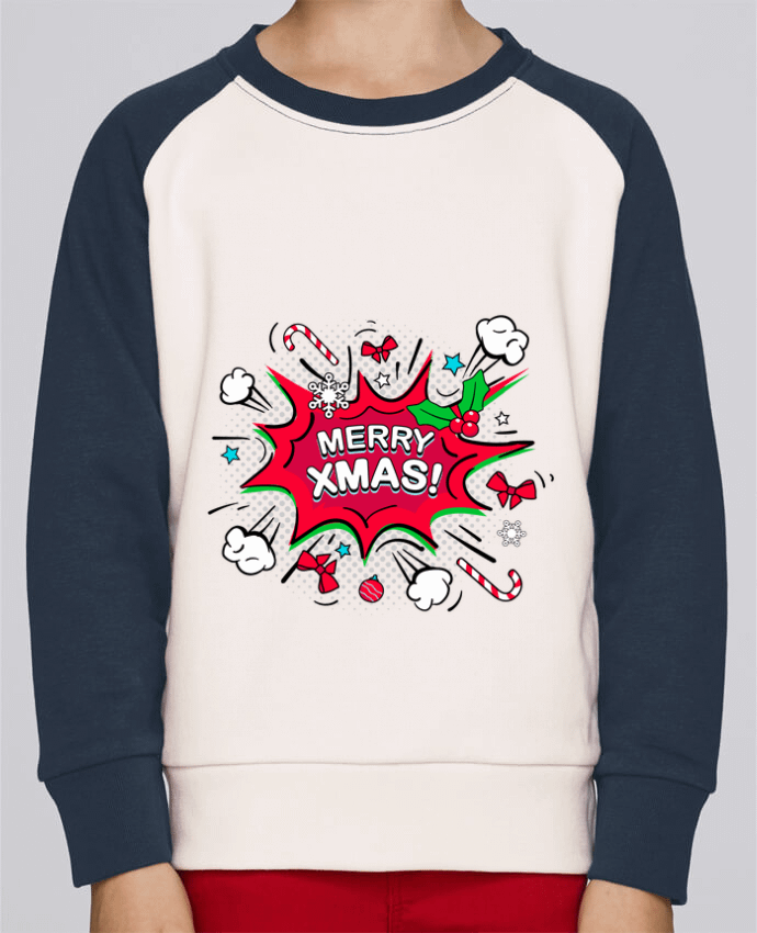 Sweatshirt Kids Round Neck Stanley Mini Contrast Merry XMAS by MaxfromParis