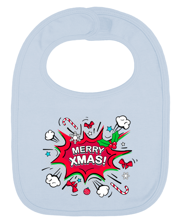 Bavoir bébé uni Merry XMAS par MaxfromParis