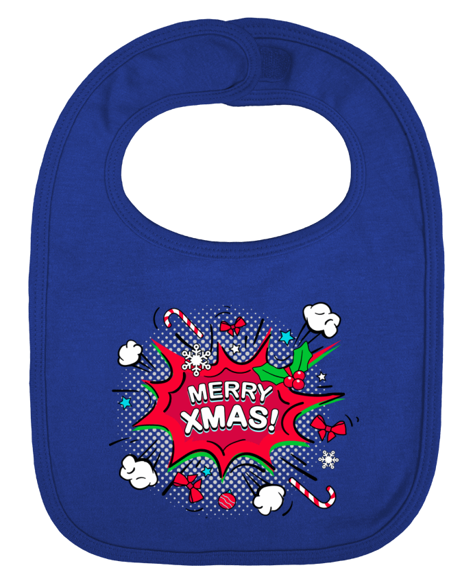 Baby Bib plain and contrast Merry XMAS by MaxfromParis