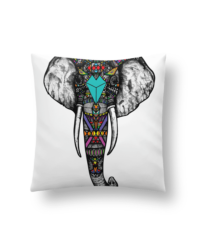 Cushion synthetic soft 45 x 45 cm Éléphant indien by jorrie