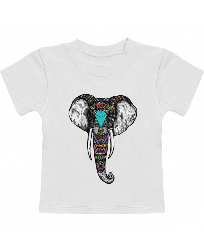T-Shirt Baby Short Sleeve Éléphant indien manches courtes du designer jorrie