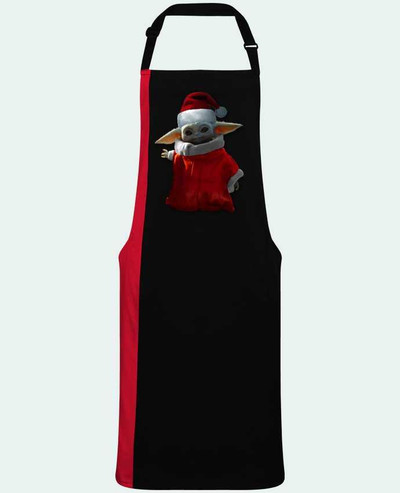 Tablier bicolore Baby Yoda lutin de Noël par  Kaarto